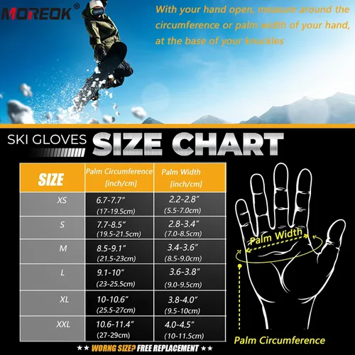 Miniatura 7 de MOREOK Waterproof & Windproof -10F Winter Gloves for MenWomen, 3M Thinsulate Thermal Gloves Touch Screen Warm Gloves for