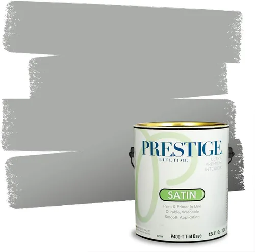 Miniatura 180 de PRESTIGE Paints - Pintura interior e imprimación en uno, 1 galón, cáscara de huevo, pimienta envejecida