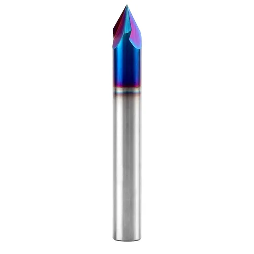 Miniatura 15 de EANOSIC Broca de enrutador de ranura en V de 15 grados, vástago de 1/4 pulgadas, broca de carburo sólido con revestimiento azul nano para grabado