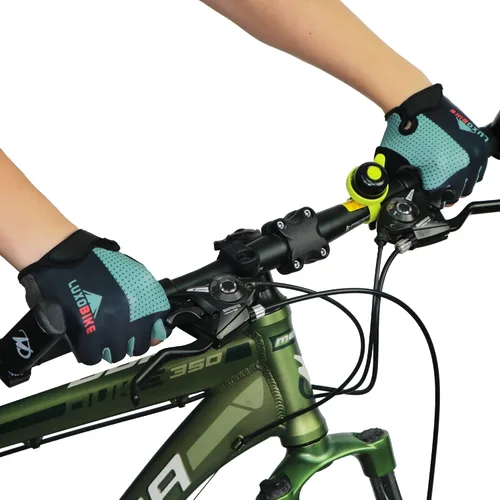 Miniatura 5 de Guantes de ciclismo, guantes de bicicleta de montaña, guantes de bicicleta Antideslizante, absorción de golpes, acolchado, transpirable, medio dedo