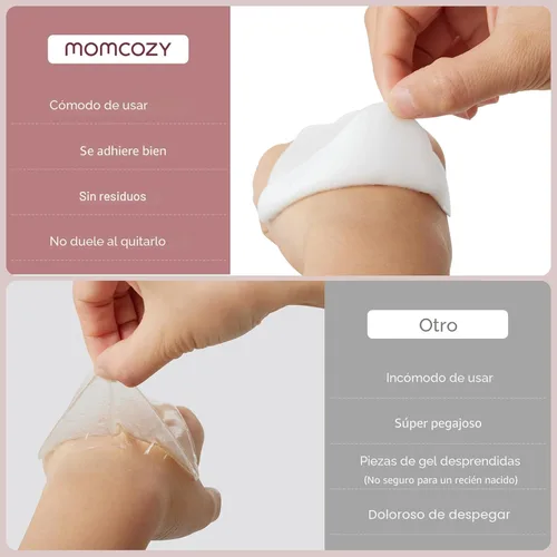 Miniatura 7 de Momcozy Almohadillas de hidrogel para pezones con lanolina calmante, las almohadillas de lactancia de gel Soothies proporcionan alivio instantáneo