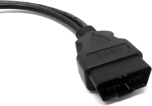 Miniatura 3 de Cable divisor OBD2 en Y, adaptador macho de 16 pines a hembra doble, cable resistente de 24 AWG, conexión de dispositivo doble, enchufe de ángulo