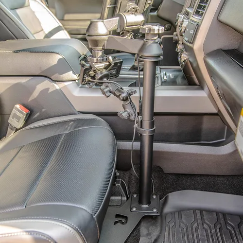 Miniatura 5 de RAM MOUNTS Base de montaje de vehículo sin taladro para Ford F-150 2015-2026 y F-250 F-550 2017-2026, montaje de perno de asiento con brazo