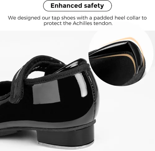 Miniatura 6 de Stelle Tap Shoes - Zapatos de baile antideslizantes de piel sintética para niñas y niños pequeños y grandes