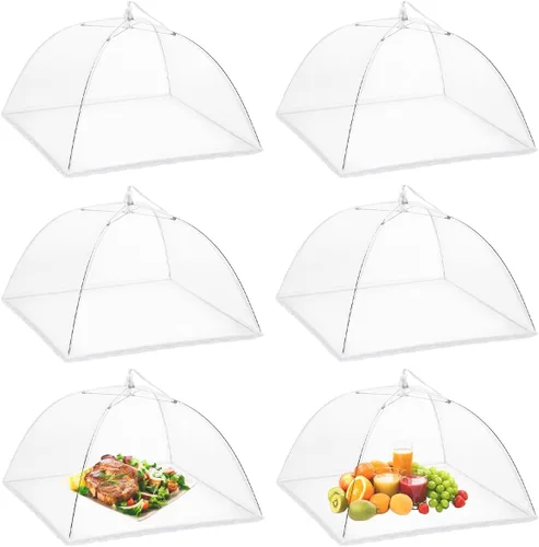 Miniatura 9 de Onarway Paquete de 3 cubiertas de alimentos de 12 pulgadas con placa de malla cifrada emergente, paraguas de pantalla fina para exteriores, fiestas