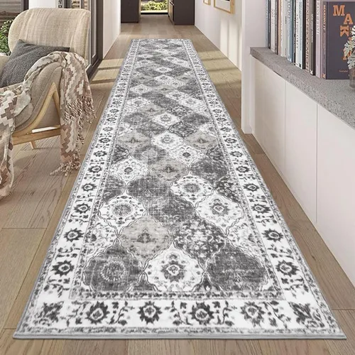 Miniatura 116 de HEBE Alfombra Pasillo 2'x10' Lavable Vintage Desgastada Alfombras de Área Antideslizante Alfombra de Lavandería Boho Alfombras de Piso para Pasillos