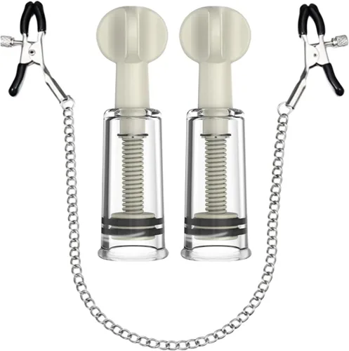 Pinzas para pezones y chupones para pezones, anillo de cuerpo ajustable, abrazaderas corporales, anillo de cuerpo, cadena sin perforación, acero