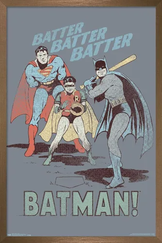 Miniatura 14 de Trends International DC Comics - Póster de Batman - Robin - Superman - Batter Wall Poster, 14.725 x 22.375 pulgadas, versión enmarcada de madera