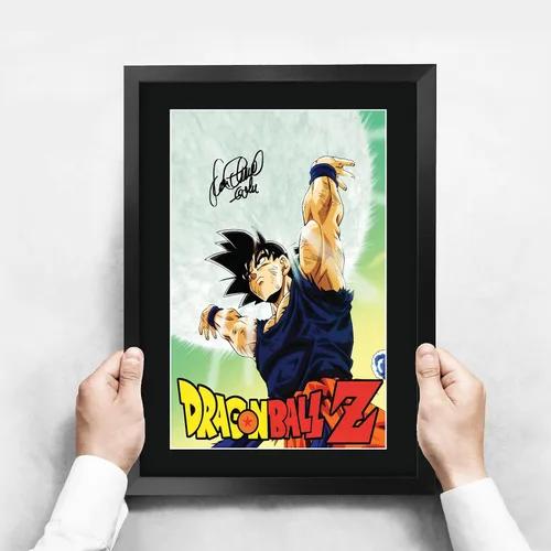Miniatura 3 de HWC Trading Dragonball Z Sean Schemmel 16 x 12 pulgadas, regalos enmarcados impresos con autógrafo firmado para fanáticos de la televisión, 16 x 12
