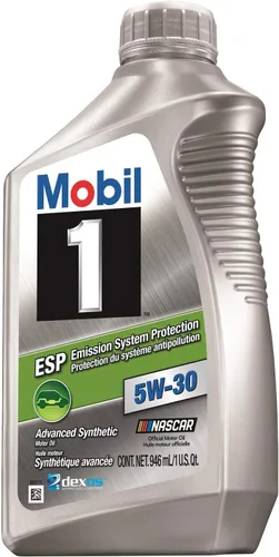 Mobil 1 aceite de motor sintético 5W-30 ESP, 1 cuarto de galón (paquete de 6)