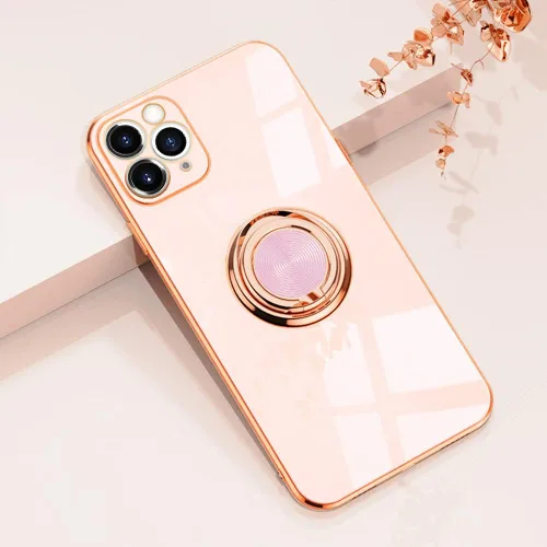 Miniatura 13 de Funda para iPhone 11 Pro con anillo, anillo de rotación de 360 grados integrado con soporte de anillo de rotación de 360 grados con chapado Gris