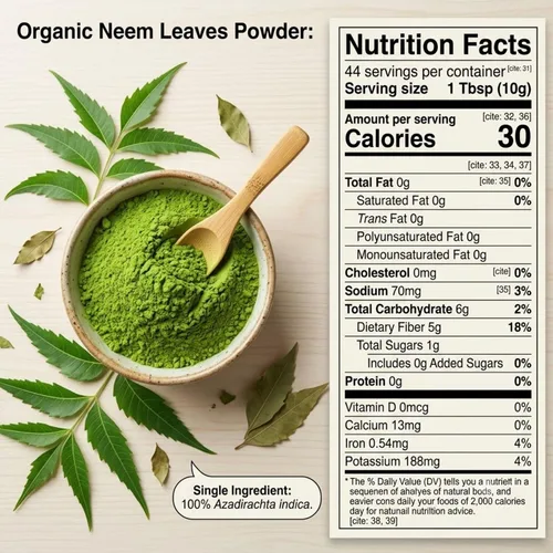 Miniatura 2 de SPICY ORGANIC Polvo de neem – 16 onzas – Certificado USDA orgánico – Sin OMG – Polvo de hojas de neem secas frescas para cabello y piel saludables