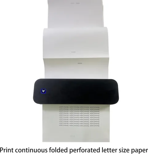 Miniatura 4 de 200 páginas, papel para impresora térmica 8.5x11, carta, doblado, continuo, perforado, 3 pruebas, libre de BPS, libre de BPA. Para IOOIOO, Peripage