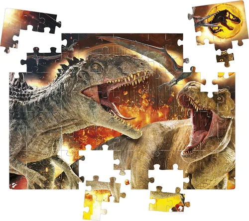Miniatura 4 de Clementoni Supercolor Jurassic World Dominion 80512 - Rompecabezas de 104 piezas para niños de 6 años, fabricado en Italia, multicolor