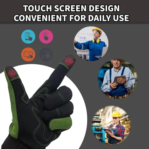Miniatura 6 de Guantes de trabajo de seguridad para hombres y mujeres, guantes de trabajo utilitarios, guantes de mecánico, guantes de trabajo de patio, ajuste