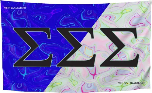 Miniatura 17 de Greek Club Sorority & Fraternity - Bandera de luz negra, 3 pies x 5 pies, licencia oficial, tapiz, exhibición, poliéster, pancarta de letras, CHI