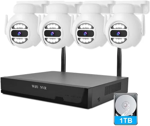 Miniatura 9 de Kit de sistema DVR de cámara de seguridad con cable H.265+ con detección AI de humanos y vehículos, 4x 1920P 5MP IP67 metálicas