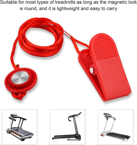 Miniatura 4 de XIHIRCD Llave de seguridad universal para cinta de correr, interruptor de seguridad magnético, cinta de correr redonda, repuesto de llave