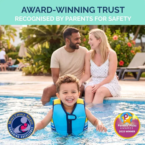 Miniatura 8 de Limmys Chaleco de natación para niños pequeños y niños, ayuda de natación de flotabilidad ajustable, certificado de seguridad CE, diseño galardonado