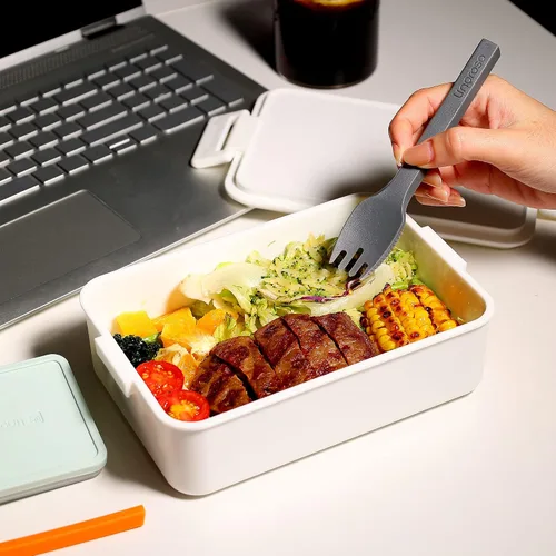 Miniatura 4 de linoroso Caja Bento Apilable Caja de Almuerzo para Adultos Satisface Todas Tus Necesidades Sobre la Marcha de Comida, Ensalada y Aperitivos, Caja