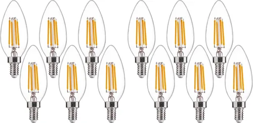 Miniatura 21 de FLSNT Amber LED Candelabra Light Bulbs 40W Equivalent, B11 E12 LED Chandelier Bulbs, 2200K Warm White, Dimmable, 330LM, 96 Pack UL,CA65 Listed.