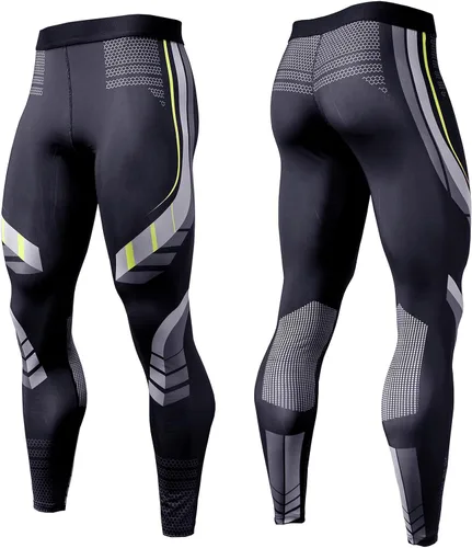 Miniatura 5 de OEBLD Pantalones de compresión para hombre con bloqueo UV, mallas para correr, paquete de 1 o 2 leggings para gimnasio y yoga para entrenamiento