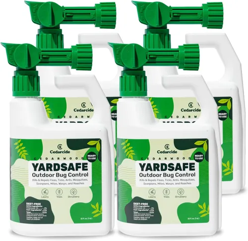 Outdoor YardSafe | Mata y repele mosquitos, garrapatas, pulgas, ácaros y más con aceites esenciales naturales, seguro para familias y mascotas,
