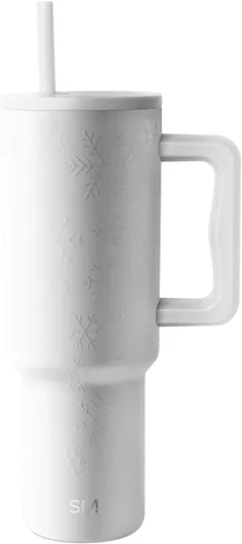 Miniatura 22 de Simple Modern Trek - Vaso de Navidad de 40 onzas con asa y tapa con pajilla, taza de viaje aislada de acero inoxidable apta para portavasos, regalos