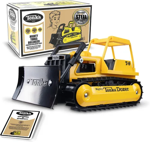 Tonka Edición de coleccionista retro, fabricada con 2 veces más acero, juguete de construcción para niños, camión de metal, camión de juguete para
