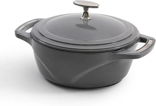 Miniatura 8 de Horno Holandés Esmaltado de Hierro Fundido de 4.5 Qt de Lodge USA - Utensilio de Cocina de Hierro Fundido - Olla Holandesa con Tapa Esmaltada