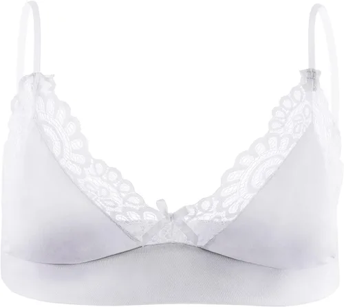 Miniatura 6 de ABAFIP Ropa interior de encaje para hombre, brasier floral, con lazo, cintura baja, bragas transparentes, bikini, ropa de dormir