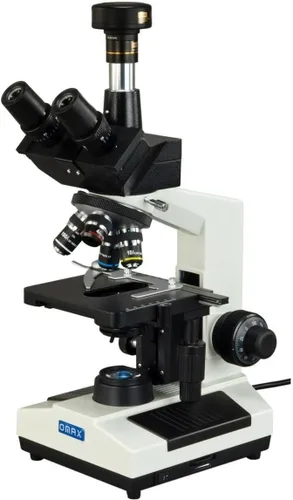 Miniatura 3 de OMAX - Microscopio LED trinocular de laboratorio digital de tamaño grande de aumento de 40 veces a 2500 veces, con cámara digital USB de 10MP