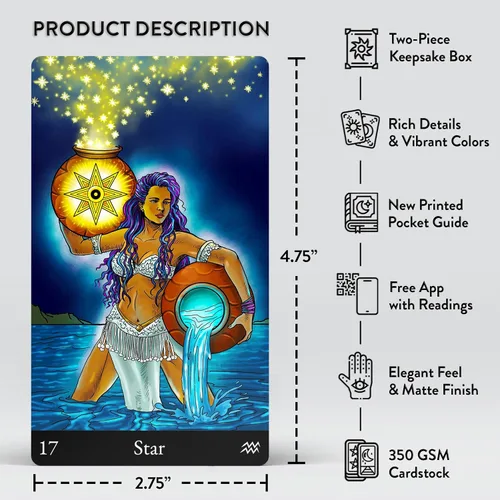 Miniatura 4 de Tarot Deck con guía completa – Simbolismo moderno e interpretaciones digitales mejoradas para todos los niveles