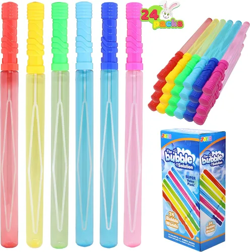 Miniatura 7 de JOYIN - Paquete a granel de 24 varitas grandes para burbujas, juguete de verano, uso en actividades al aire libre e interiores, para fiestas