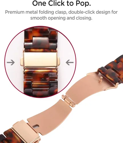 Miniatura 3 de Miimall Correa de resina para Samsung Galaxy Watch 7/6/5/4 1.575 in 1.732 in, 0.787 in de ancho, correa ligera y elegante para Galaxy Watch FE 1.575
