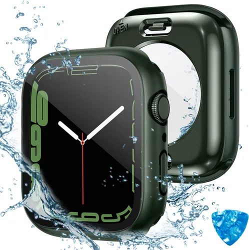 Miniatura 26 de Tensea - Funda protectora de pantalla impermeable para Apple Watch (2 en 1) para Apple Watch Serie SE 7, 5, 4, accesorios de 41 mm, iWatch protector