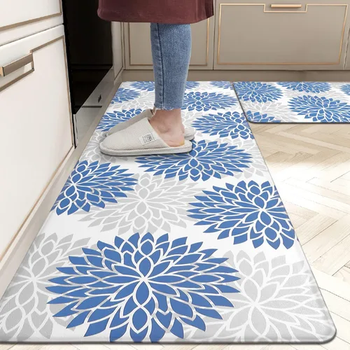 Miniatura 45 de HEBE Tapete de cocina acolchado, antifatiga, de 20 x 71 pulgadas, antideslizante, impermeable, ergonómico, cómodo para oficina, fregadero
