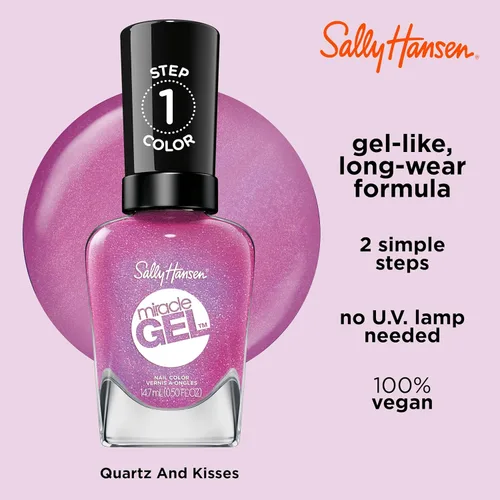 Miniatura 4 de Sally Hansen Miracle Gel Esmalte de uñas de calidad de salón Fórmula tipo gel, sistema de dos pasos, no se necesita luz UV, larga duración 2-512