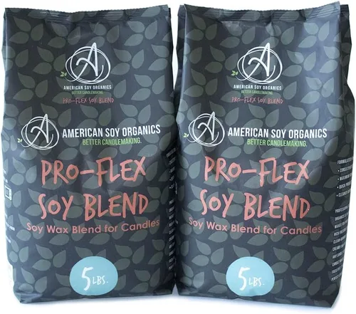 American Soy Organics Pro-Flex Mezcla de Soja - Perlas de Cera de Soja para Hacer Velas - Suministros para Hacer Velas - Mezcla de Cera de Vela Sin