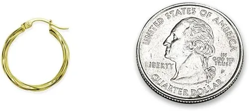 Miniatura 2 de Pendientes de aro redondos de plata de ley para mujeres y niñas (0.079 x 0.591in 50 mm de diámetro)