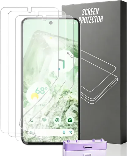 Miniatura 30 de Paquete de 3+2 protectores de pantalla de vidrio templado para teléfono (2a) / (2a) Plus con protector de lente de cámara, dureza 9H, película
