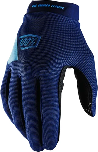 100% Ridecamp - Guantes de motocross y ciclismo de montaña - Guantes ligeros para hombres y mujeres, color azul marino, talla XL