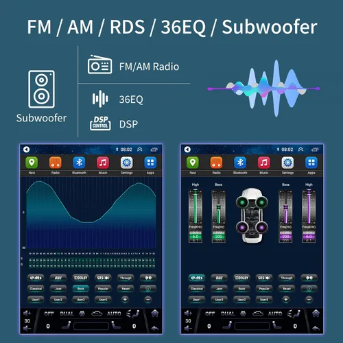 Miniatura 5 de Radio de coche para Ford F150 2015-2020 Actualización estéreo de 12.1 pulgadas Pantalla táctil 6+128GB Tesla Style Unidad Principal Reemplazo