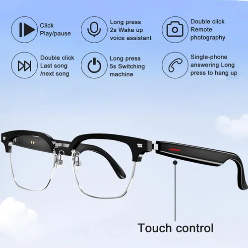 Miniatura 2 de Anteojos inteligentes con canciones escuchables, lentes de sol inalámbricos Bluetooth inteligentes para mujeres y hombres