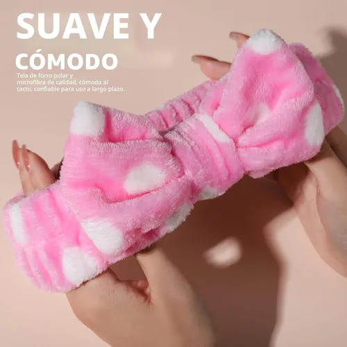 Miniatura 4 de Teenitor 5 diademas de maquillaje con lazo extraíble, diadema de spa para lavar la cara para adolescentes y mujeres, cesta de regalo