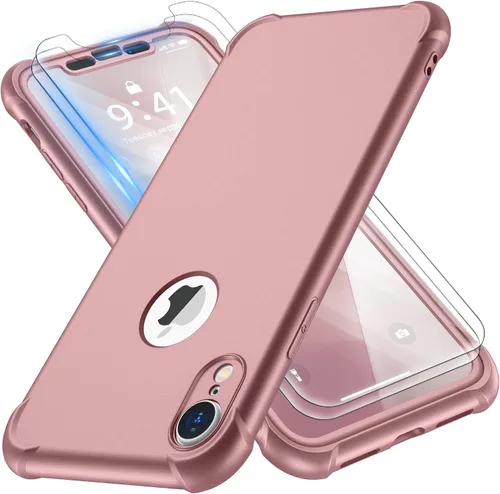 Miniatura 14 de ORETECH Funda para iPhone XR, con [2 x Protectores de Pantalla] [Prueba de Caídas de Grado Militar de 10 Pies] [Protección de Cámara] 360° A Prueba