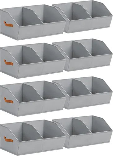 Miniatura 13 de Homsorout Organizadores de Armario y Contenedores de Almacenamiento - Paquete de 4 Contenedores de Almacenamiento Plegables Divididos Trapezoidales