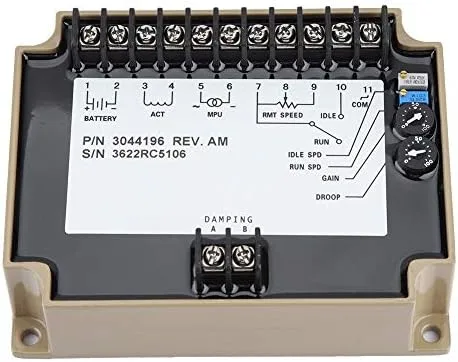 WALFRONT Controlador de velocidad del generador Controlador de velocidad del motor Gobernador electrónico 3044196 Tablero de control 1KHz ~ 6.5kHz