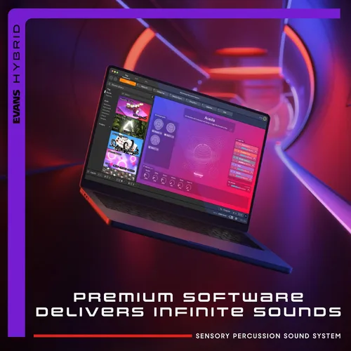 Miniatura 4 de Evans Sistema de sonido híbrido de percusión sensorial: incluye software, interfaz de audio, 3 sensores de batería y cables, transforma cualquier
