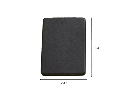 Miniatura 2 de Espejo compacto para hombres, mujeres y niñas, espejos de maquillaje de viaje negros para bolso y bolsillo, espejo portátil de doble cara sin